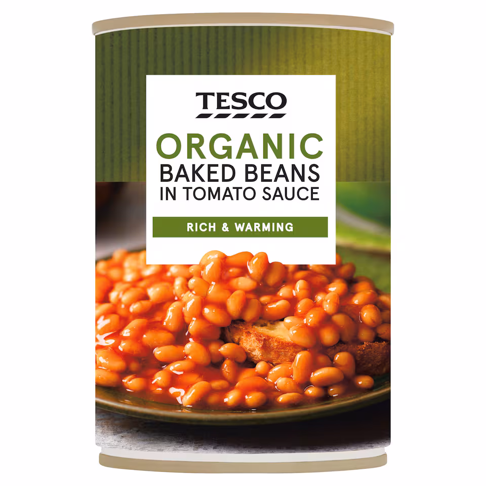 Tesco Organic Baked Beans In Tomato Sauce 420G