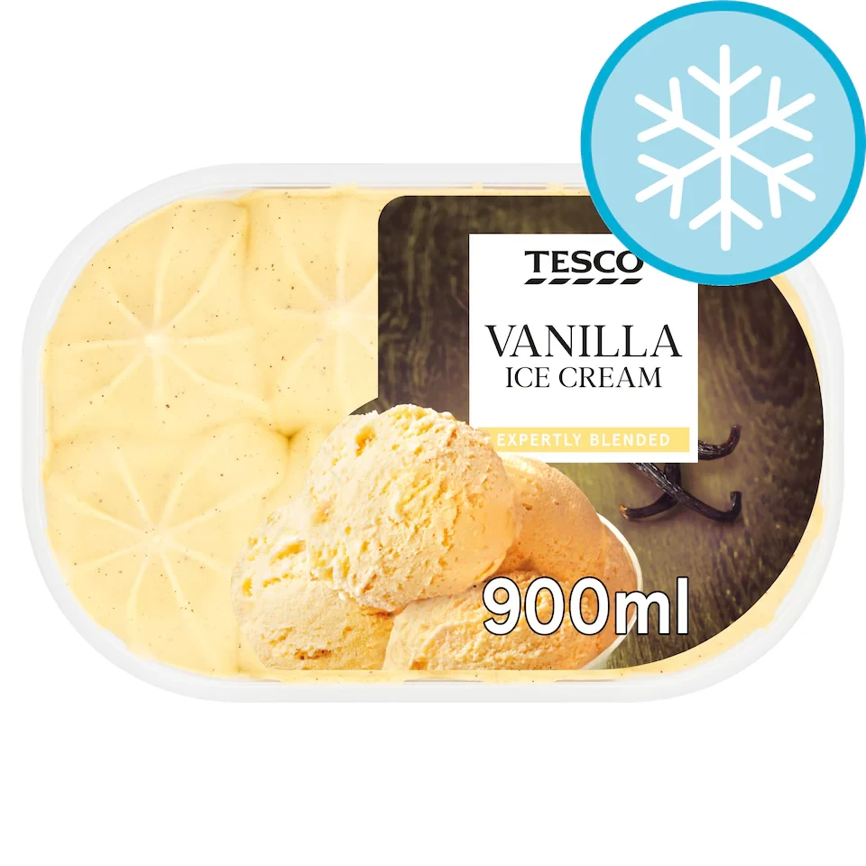 Tesco Vanilla Ice Cream 900Ml
