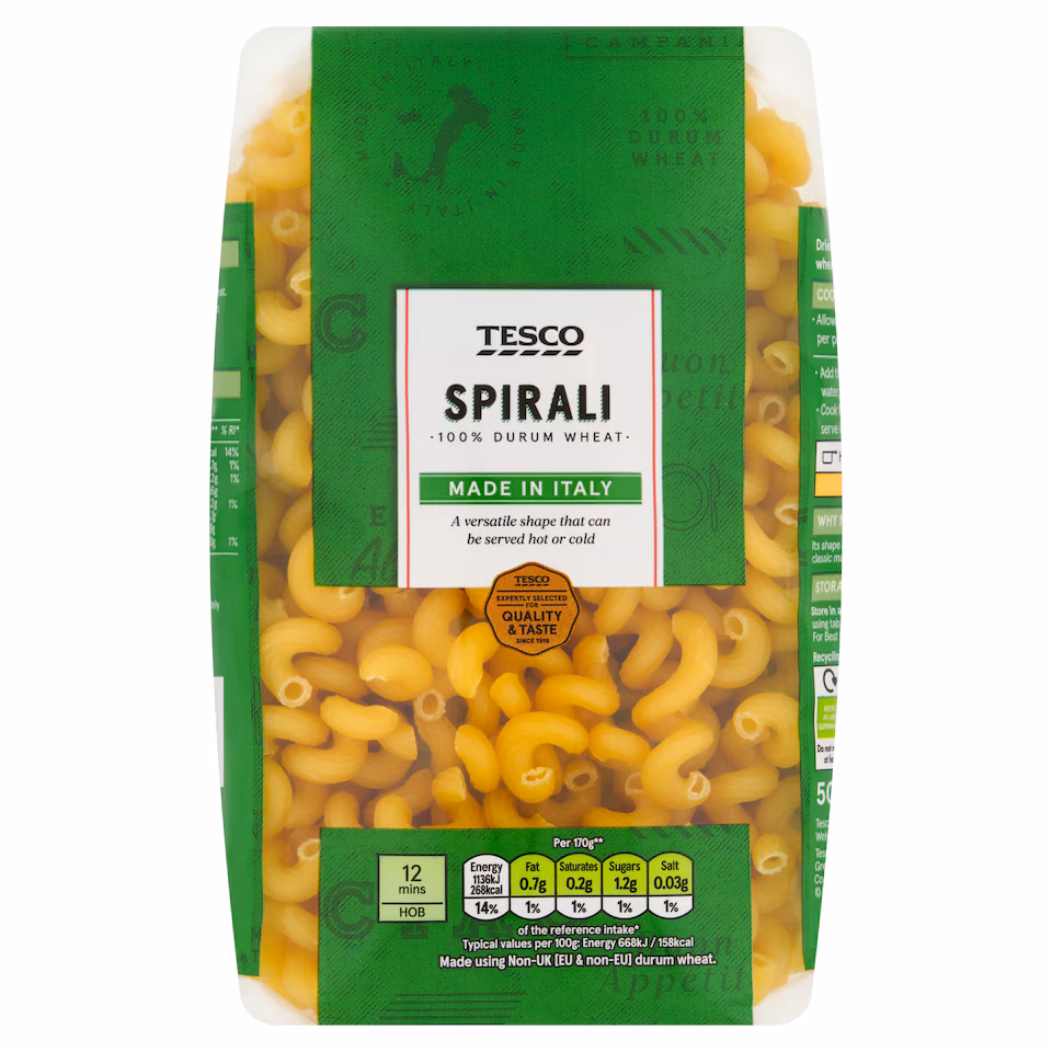 Tesco Spirali Pasta 500G