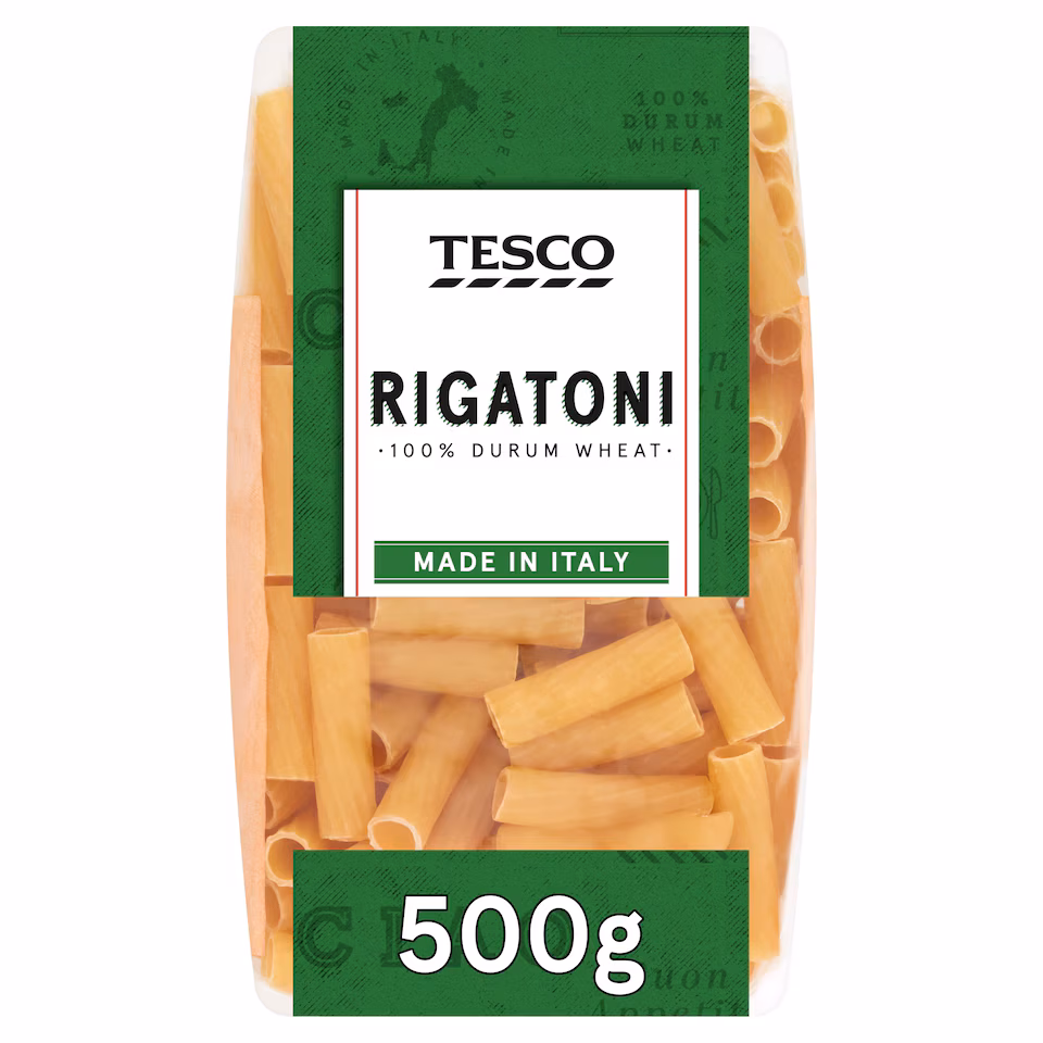 Tesco Rigatoni Pasta 500G