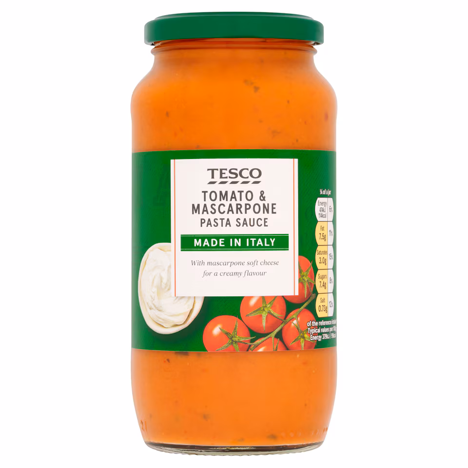 Tesco Tomato Mascarpone Pasta Sauce 500G