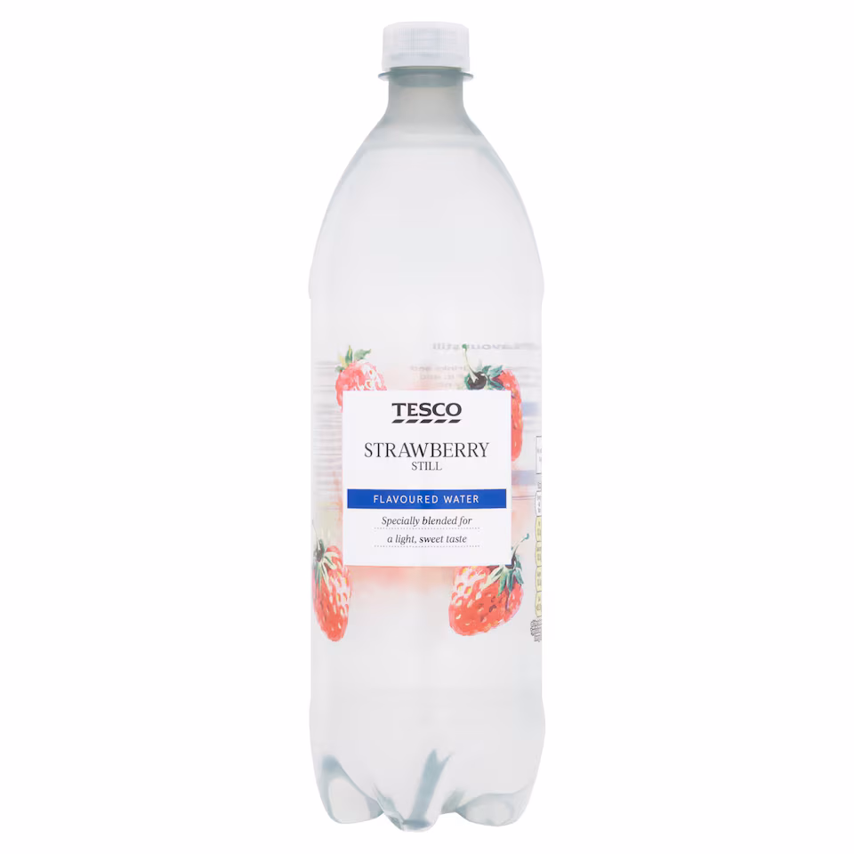 Tesco Strawberry Still Flavoured Water 1Ltr