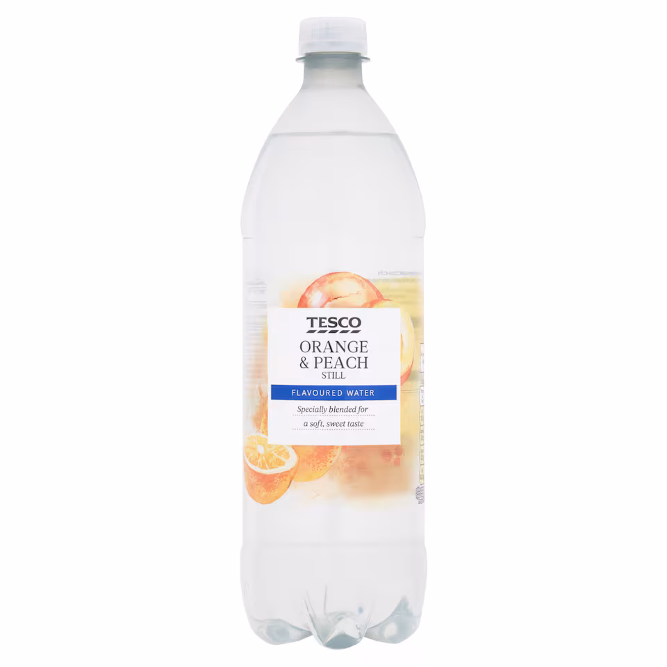 Tesco Orange & Peach Still Flavoured Water 1 Litre