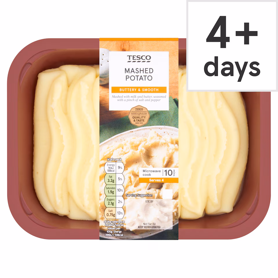 Tesco Fresh Mashed Potato 800G
