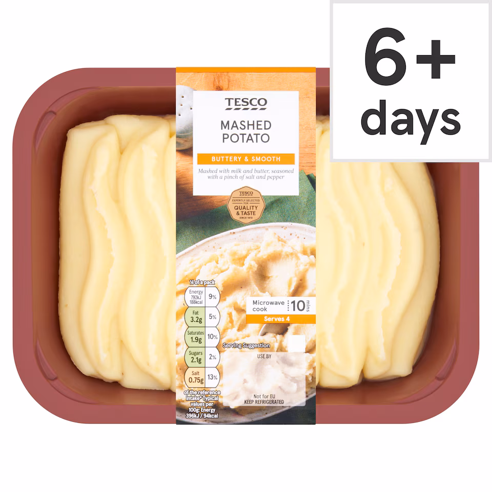 Tesco Fresh Mashed Potato 800G