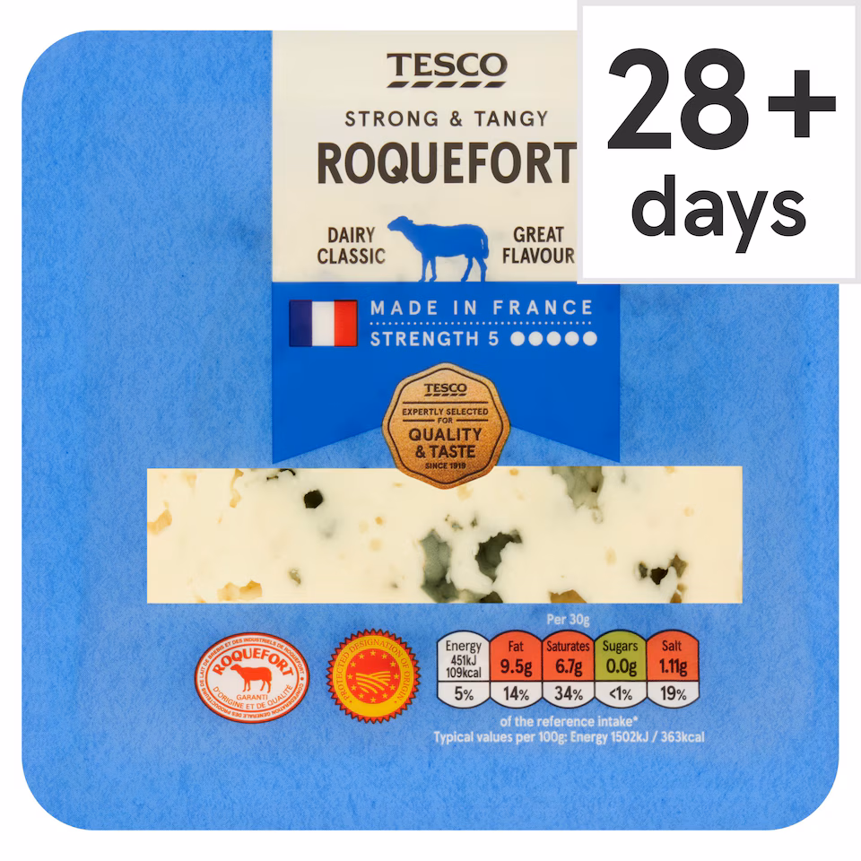 Tesco Roquefort Cheese 100 G
