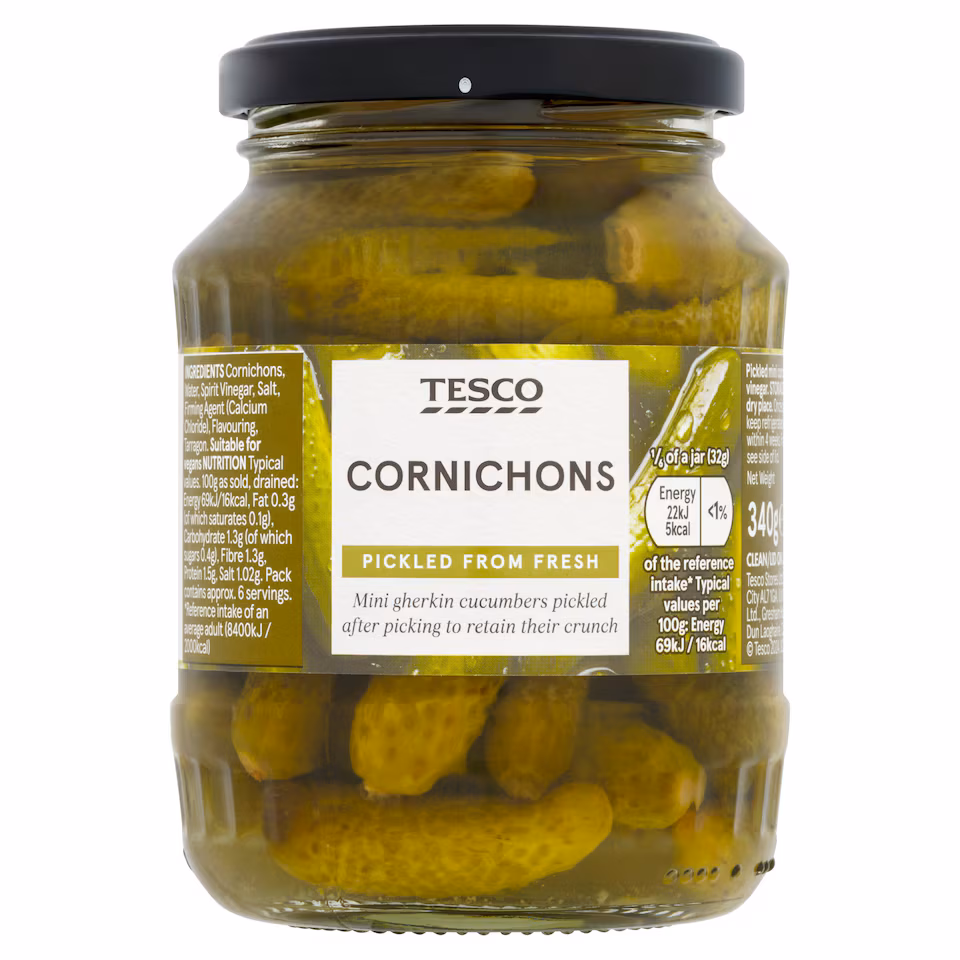 Tesco Mini Cornichons 340G