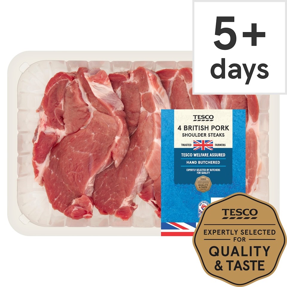 Tesco Pork Shoulder Steaks 700G