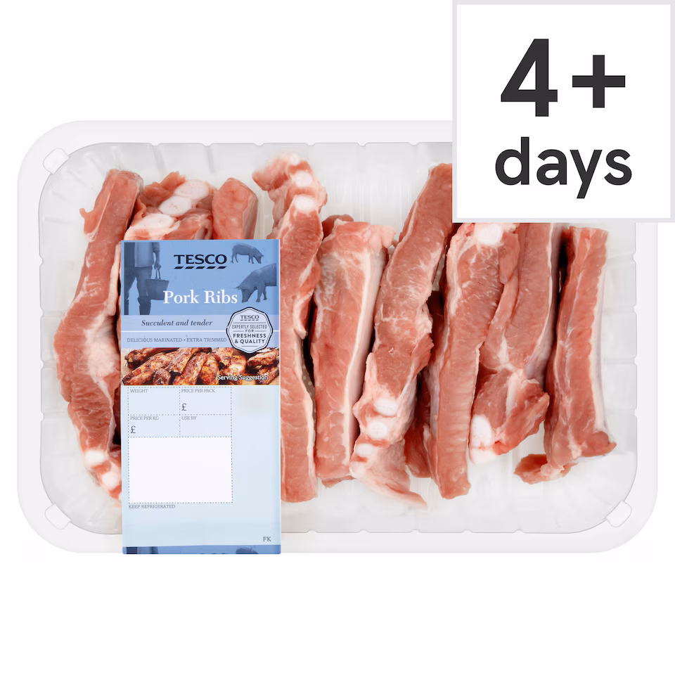 Tesco Pork Ribs 700G