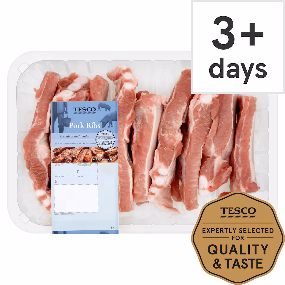 Tesco Pork Ribs 700G