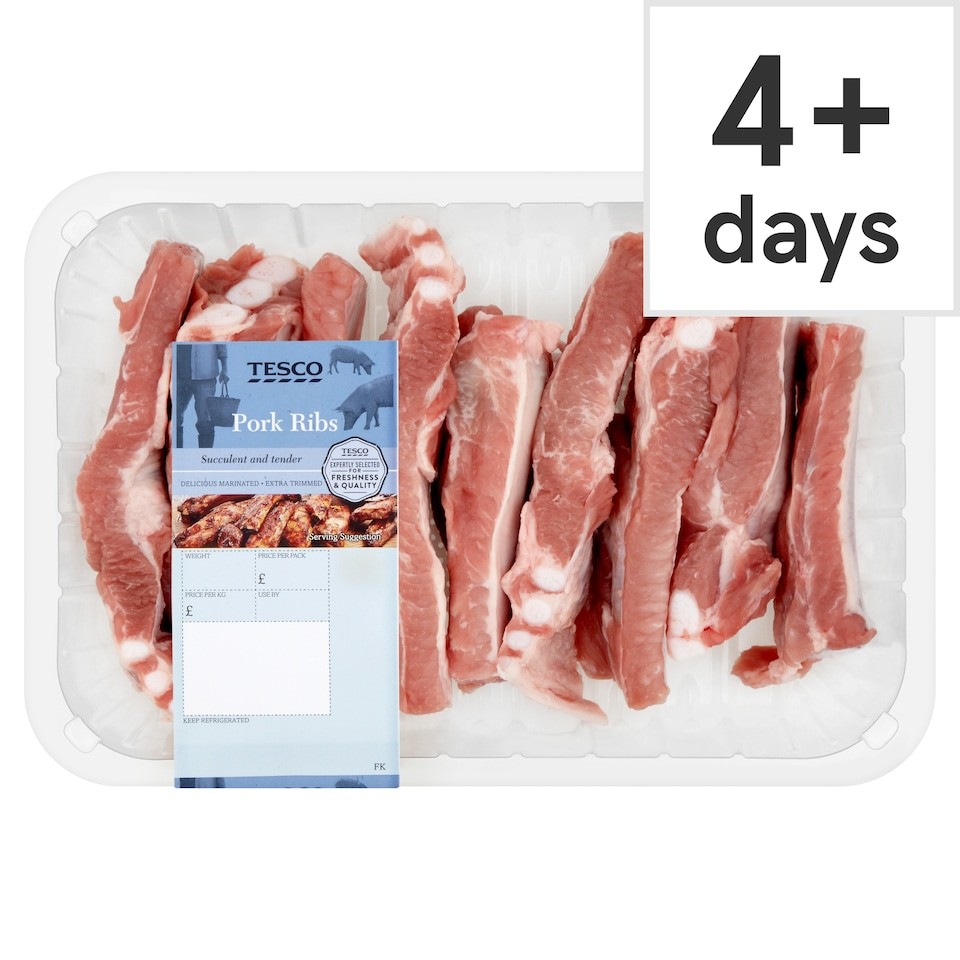 Tesco Pork Ribs 700G
