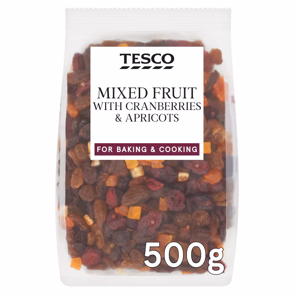 Tesco Mixed Fruit with Cranberries & Apricots 500g