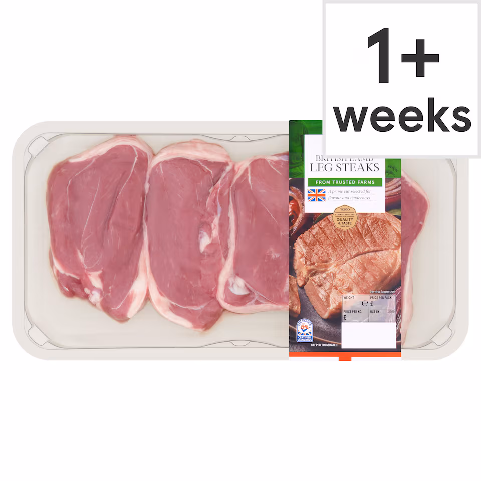Tesco Lamb Leg Steaks 450G