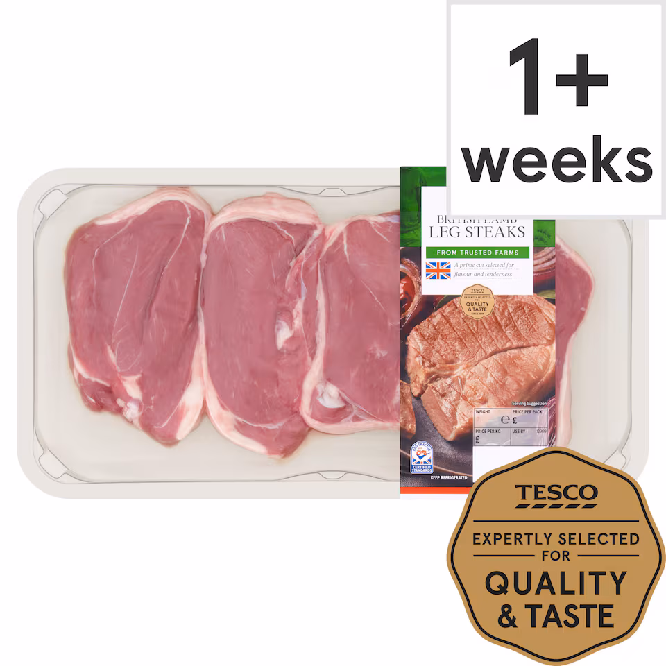 Tesco Lamb Leg Steaks 450G