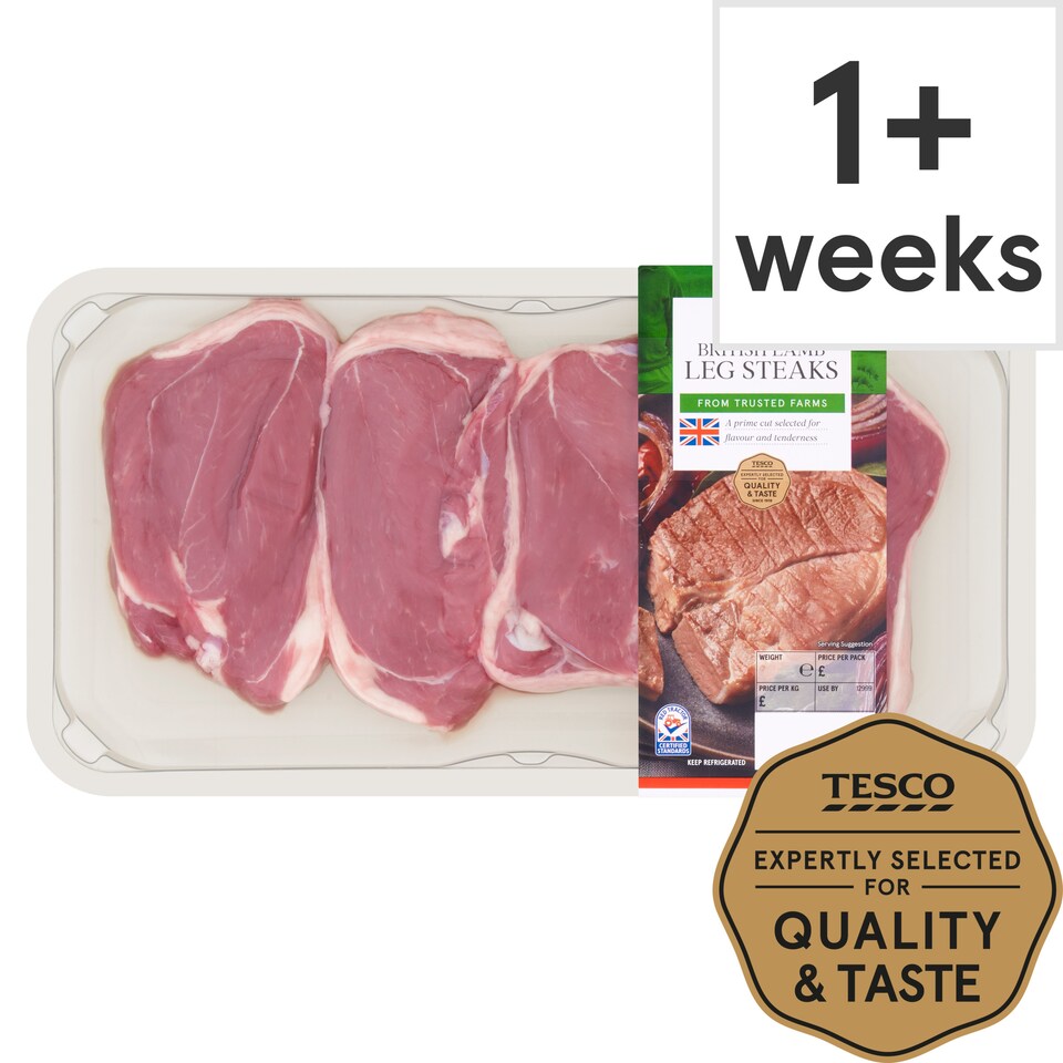 Tesco Lamb Leg Steaks 450G