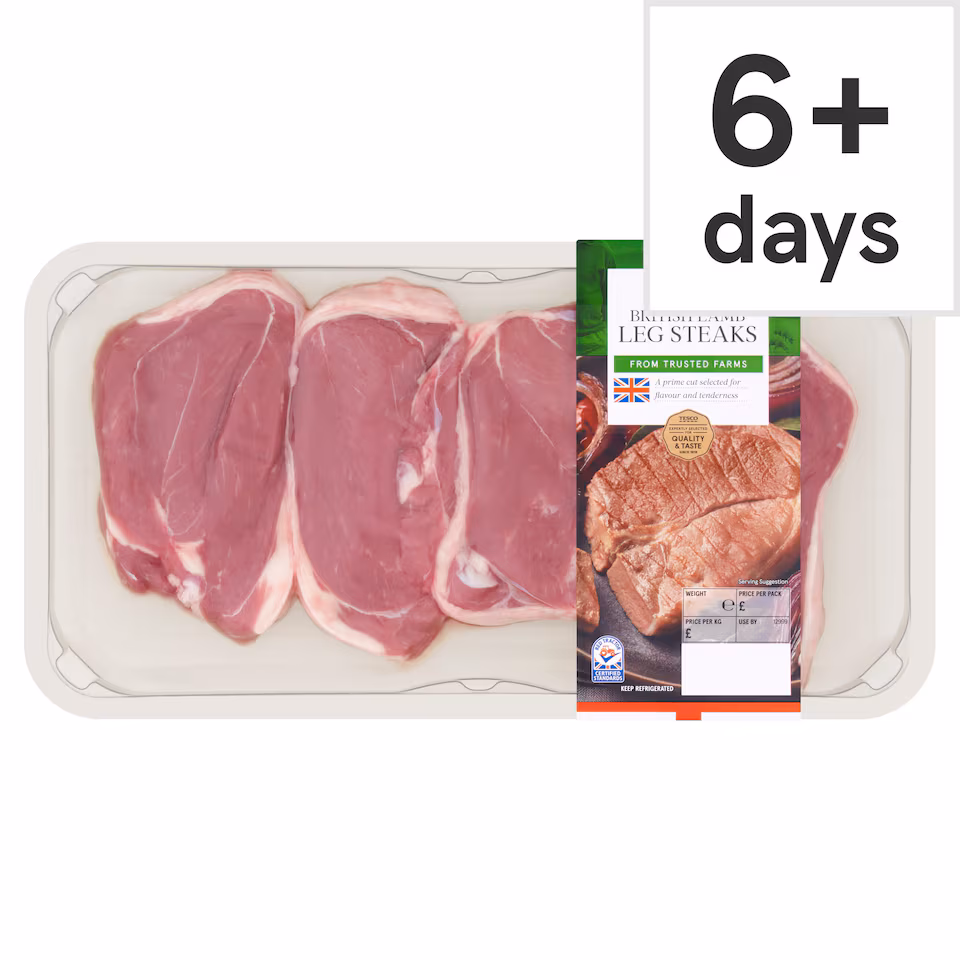 Tesco Lamb Leg Steaks 450G