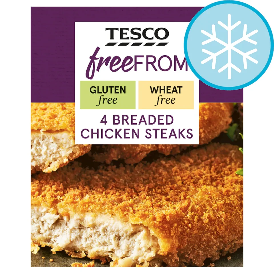 Tesco Free From Breaded Chicken Steaks 4 Pack 380g