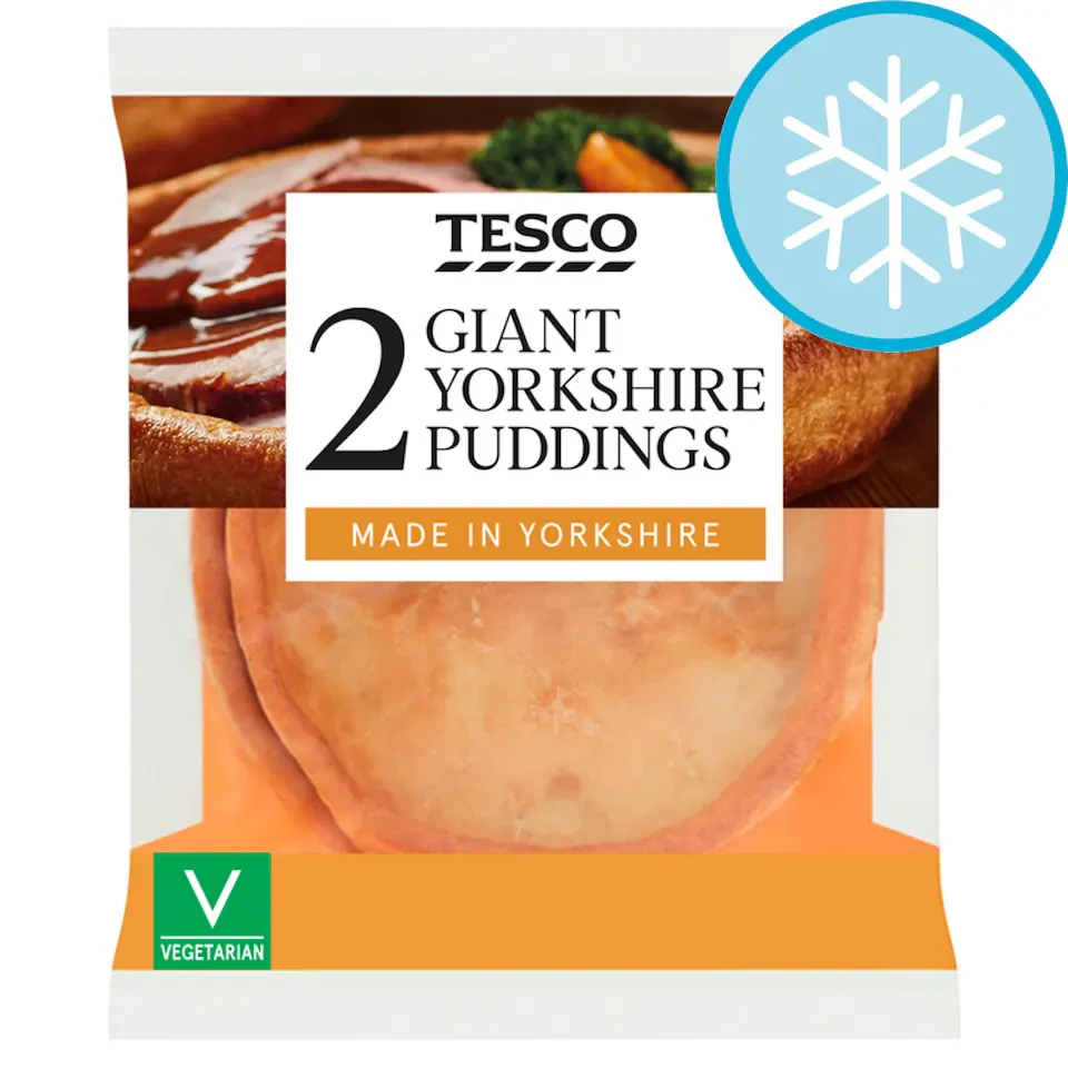 Tesco 2 Giant Yorkshire Puddings 220G