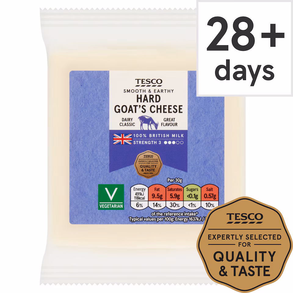 Tesco British Hard Goats Cheese 200G