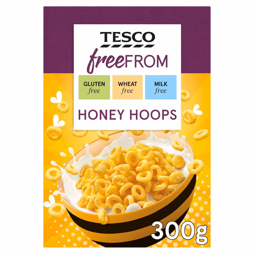 Tesco Free From Honey Hoops 300G