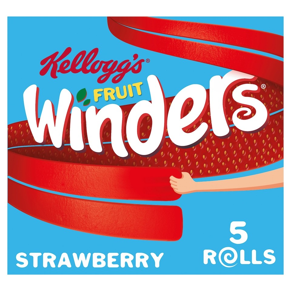 Kellogg's Fruit Winders Strawberry Snack Rolls 5x17g