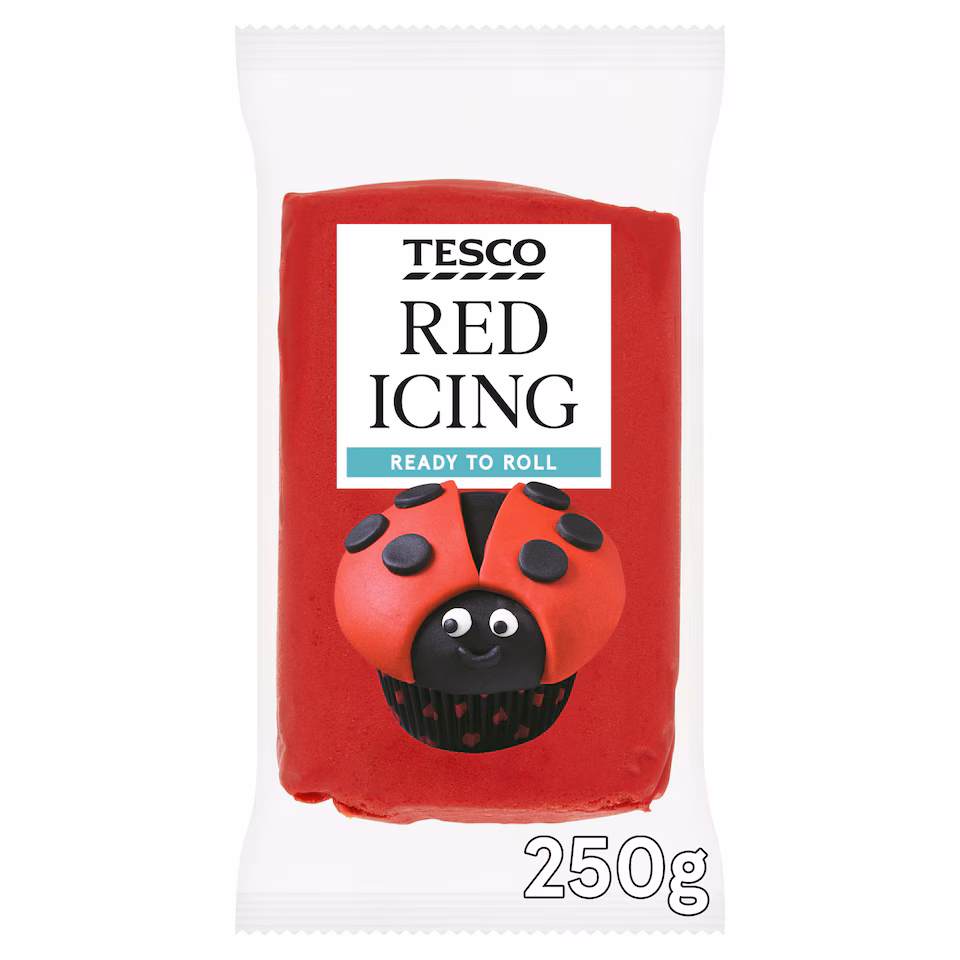 Tesco Ready To Roll Red Icing 250g