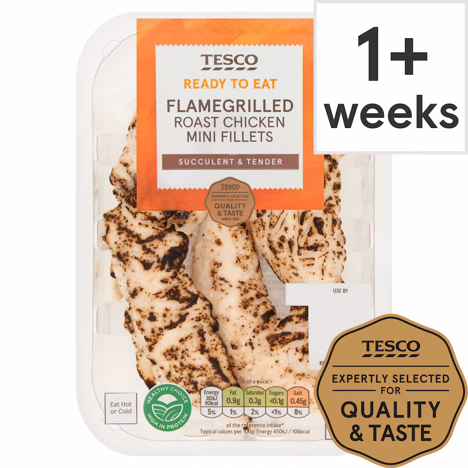 Tesco Flame Grilled Chicken Breast Mini Fillets 170g