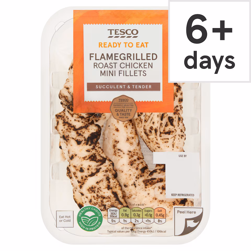 Tesco Flame Grilled Chicken Breast Mini Fillets 170g