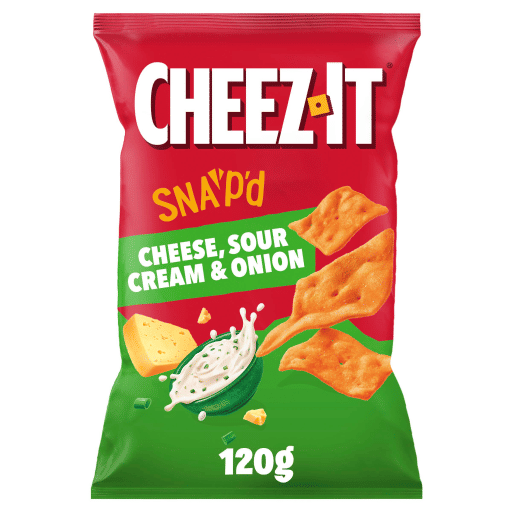 Cheez-it Cheese Sour Cream & Onion Thin & Crispy Baked Snacks 120g