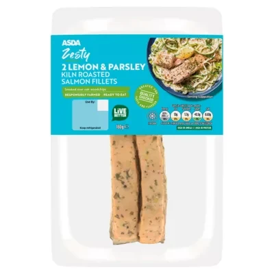 ASDA Zesty 2 Lemon & Parsley Kiln Roasted Salmon Fillets 180g