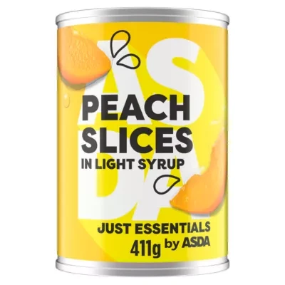 JUST ESSENTIALS by ASDA Just Essentials Peach Slices in Light Syrup 411g