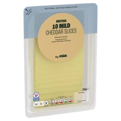 ASDA British 10 Mild Cheddar Slices 250g