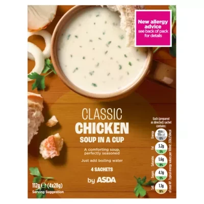 ASDA Classic Chicken Soup in a Cup (4 x 28g) 112g