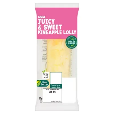 ASDA Juicy & Sweet Pineapple Lolly 80g