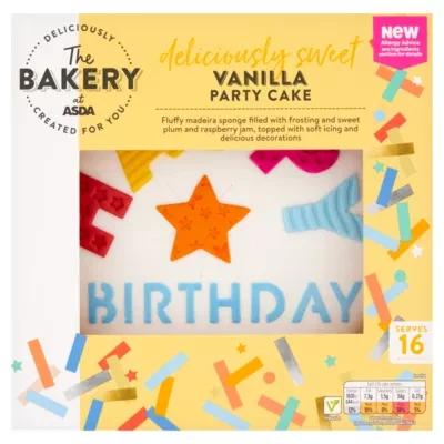 ASDA The Bakery at  Vanilla Party Cake