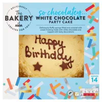 The BAKERY at ASDA The Bakery White Chocolate Party Cake
