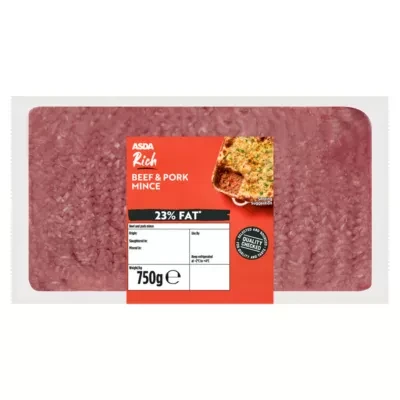 ASDA Rich Beef & Pork Mince 750g