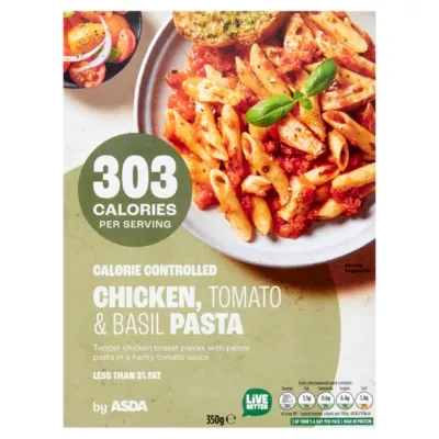 ASDA Good & Counted Calorie Controlled Chicken, Tomato & Basil Pasta 350g