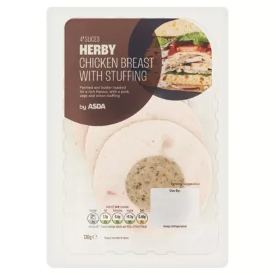 ASDA Herby Chicken Breast with Stuffing 4 Slices 120g
