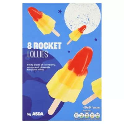 ASDA Rocket Lollies 8 x 58ml (464ml)