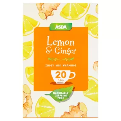 ASDA 20 Lemon & Ginger Infusion Tea Bags 40g