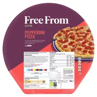 ASDA Free From Free From by  Pepperoni Pizza 390g