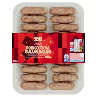 ASDA 20 Herby Pork Cocktail Sausages 300g