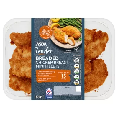 ASDA ASDA Tender Breaded Chicken Breast Mini Fillets 305g