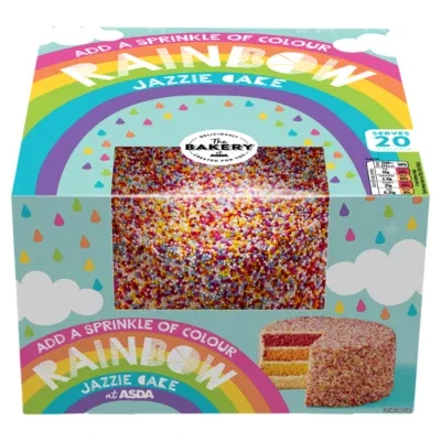 The BAKERY at ASDA The Bakery Rainbow Jazzie Cake