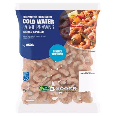 ASDA Cold Water Large Prawns 325g