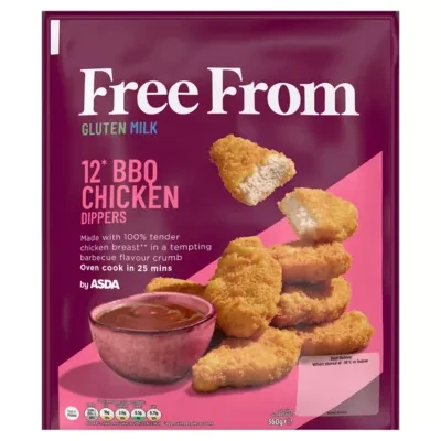 ASDA Free From Free From by  12 BBQ Chicken Dippers 360g