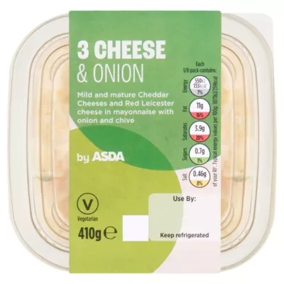 ASDA 3 Cheese & Onion 410g