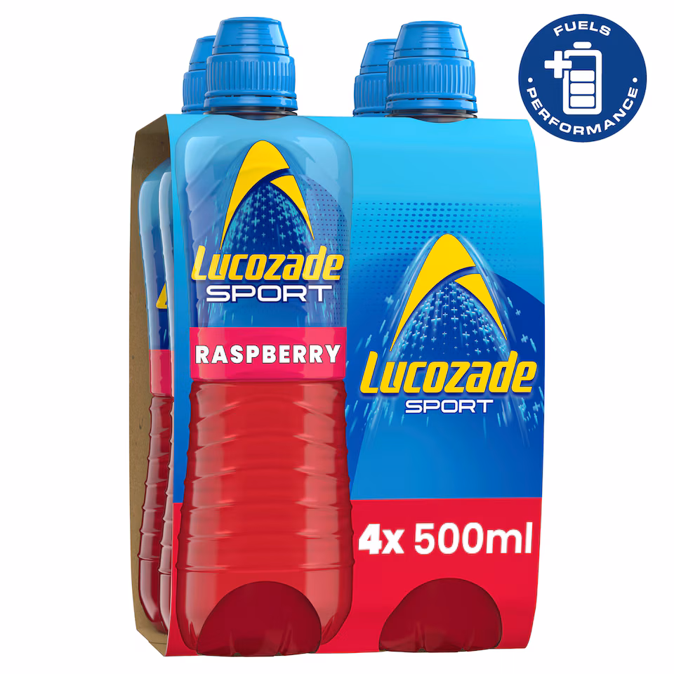 Lucozade Sport Drink Raspberry 4 x 500ml