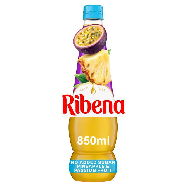 Ribena Pineapple & Passion Fruit Squash No Added Sugar 850ml